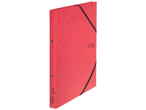[90237388 1384508] VON Ringbuch mit elastischen Eckbändern, 2.5 cm, Rot