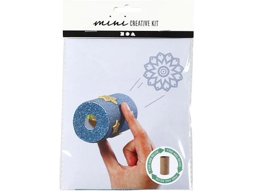 [90040427 1139891] Creativ Company Bastelset Mini WC-Papier-Rollen-Kaleidoskop 7-teilig