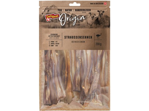 [90237505 1384241] DeliBest Kausnack Origin Straussensehnen klein 200 g