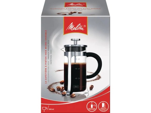 [90004023 471718] Melitta Kaffeebereiter Inox Glas 0.35 l, Silber