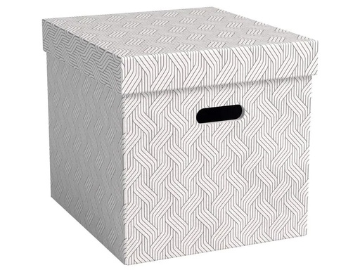 [90237714 1384567] VON Archivschachtel Cube 29 l, 3 Stück, Weiss