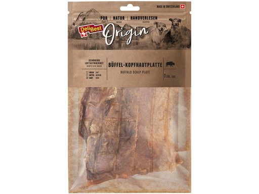 [90237734 1384251] DeliBest Kausnack Origin Büffel-Kopfhautplatte 1 Stk.