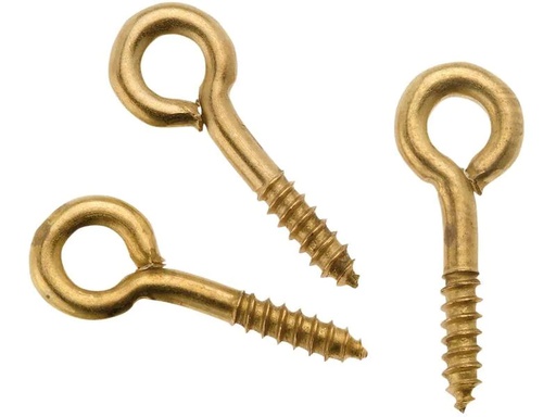 [90237760 1369099] Glorex Kleineisenteile Ringschrauben 8 x 3 mm, 24 Stück