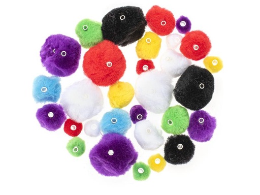 [90237891 1369082] Glorex Pompon mit Röhren 15-35 mm, 48 Stück