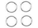 Glorex Biegering Verbindungsring 10 x 10 mm, 20 Stück, Platin