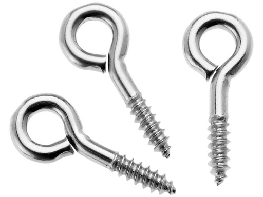 [90237922 1369098] Glorex Kleineisenteile Ringschrauben 8 x 3 mm, 24 Stück