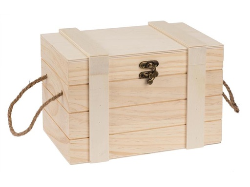 [90238134 1369105] Glorex Holzartikel Schatztruhe 24 x 16.5 x 15.5 cm