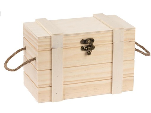 [90238147 1369104] Glorex Holzartikel Schatztruhe 21 x 11 x 11.5 cm
