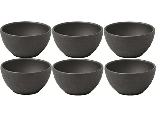 [90238294 1396412] Villeroy &amp; Boch Snackschale Manufacture Rock 7.7 cm, 6 Stück, Schwarz