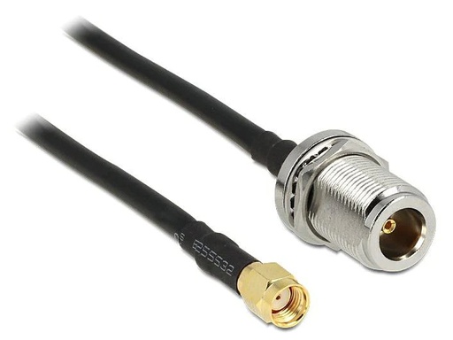 [90239014 1388201] Delock Antennenkabel RF195 N-Type zu RP-SMA, 1.5 m