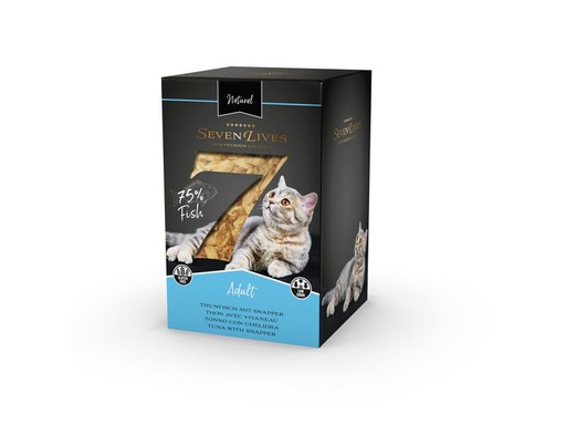 [90239056 1390783] 7Lives Nassfutter Adult Thunfisch mit Snapper in Fischbrühe, 6x60g