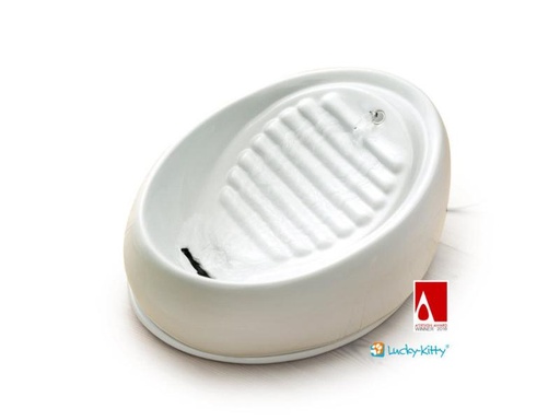 [90004069 712266] Lucky-Kitty Wasserautomat Keramik, Weiss Weiss