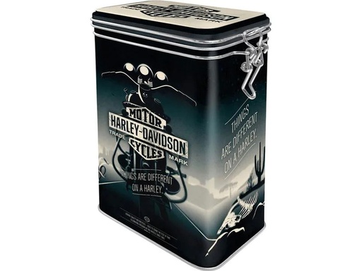 [90239308 1389996] Nostalgic Art Vorratsdose Harley Davidson 1.3 l, Grau/Schwarz/Weiss