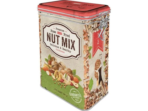 [90239386 1389999] Nostalgic Art Vorratsdose Nut Mix 1.3 l, Beige/Grün/Rot