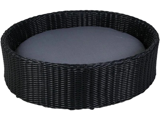 [90239486 1396095] greemotion PET Hunde-Sofa Rattan-Optik rund, Schwarz, Grösse S