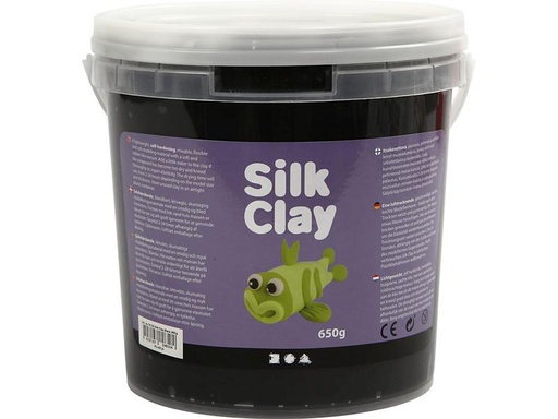 [90239540 1377567] Creativ Company Modelliermasse Silk Clay 650 g,Schwarz
