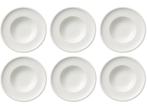 [90239597 1390579] Villeroy &amp; Boch Suppen- &amp; Pastateller Artesano Original 6 Stück,Weiss