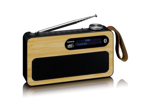 [90041063 1204716] Lenco DAB+ Radio PDR-040 Bambus/Schwarz