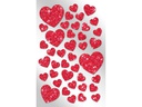 Braun + Company Glitzersticker Herzen Rot