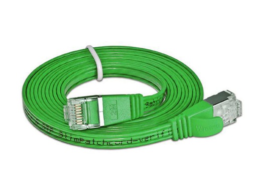 [90041075 314767] SLIM Slimpatchkabel RJ-45 - RJ-45, Cat 6, STP, 0.1 m, Grün