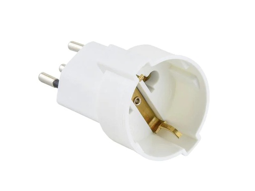 [90240041 1395342] Schönenberger Reiseadapter Schuko – CH, Weiss