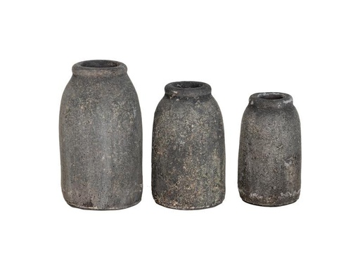 [90240049 1374058] House Nordic Vase Velas 3 Stück, Dunkelgrau