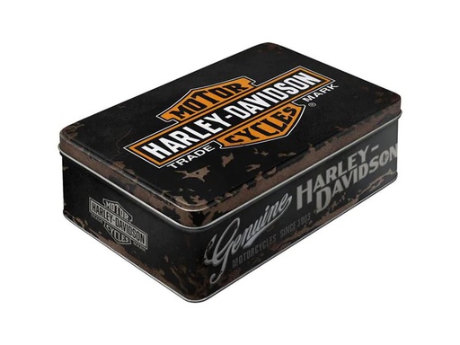 [90240134 1390059] Nostalgic Art Vorratsdose Harley Davidson 3 l, Orange/Schwarz/Weiss