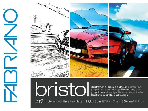 [90041140 1116212] Fabriano Malblock Bristol A3, 20 Blatt