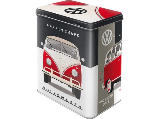 [90240211 1390057] Nostalgic Art Vorratsdose VW Bus 3 l, Rot/Schwarz/Weiss