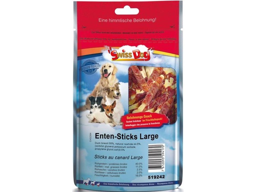 [90240284 1384689] SwissDog Kausnack Enten Sticks, 400 g, 40 Stk.