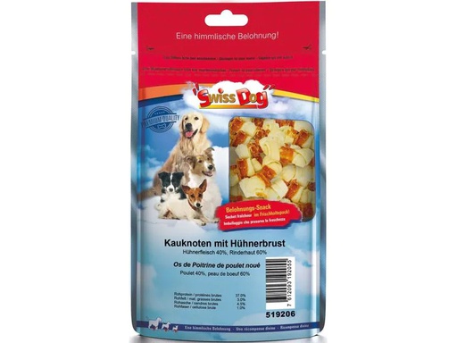 [90240351 1384684] SwissDog Kausnack Kauknoten mit Hühnerbrust, 400 g