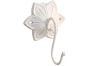 Chic Antique Wandhaken Blume Eisen, Antique Créme