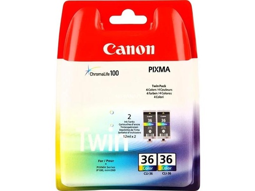 [90240892 1410340] Canon Tinte CLI-36, (2 Stück) Color