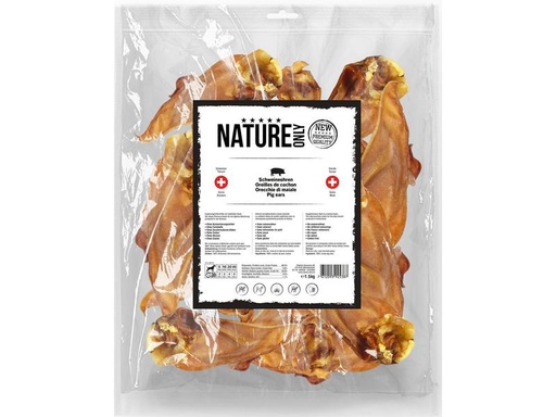 [90240912 1391539] NATUREonly Kausnack Schweineohren 1.5 kg