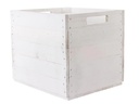 Holz Zollhaus Aufbewahrungskiste Vintage 33 x 38 cm, Weiss