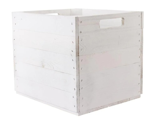 [90041360 1162306] Holz Zollhaus Aufbewahrungskiste Vintage 33 x 38 cm, Weiss
