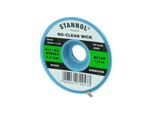 [90241045 1379531] Stannol Entlötlitze NC-AB Entlötlitze 2.2 mm x 1.5m halogenfrei