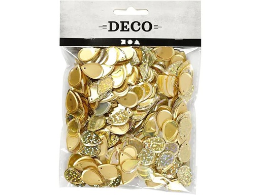 [90041395 1103959] Creativ Company Pailletten 14 x 19 mm, 50 g, Gold