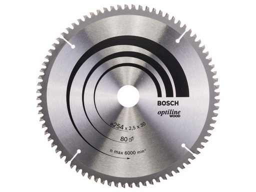 [90241249 1338592] Bosch Professional Kreissägeblatt Optiline Wood, 254 x 30 x 2.5 mm, Z 80