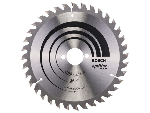 [90241275 1338614] Bosch Professional Kreissägeblatt Optiline Wood, 190 x 30 x 2.6 mm, Z 36
