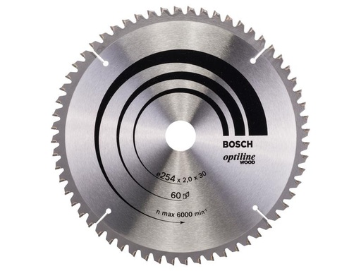 [90241291 1338591] Bosch Professional Kreissägeblatt Optiline Wood, 254 x 30 x 2 mm, Z 60