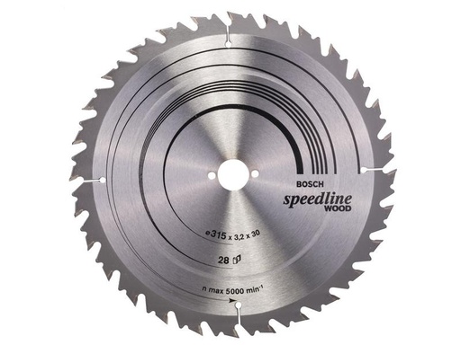 [90241304 1338623] Bosch Professional Kreissägeblatt Speedline Wood, 315 x 30 x 3.2 mm, Z 28