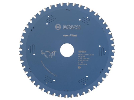 [90241322 1338658] Bosch Professional Kreissägeblatt Expert for Steel, 210 x 30 x 2 mm, Z 48