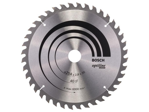 [90241370 1338596] Bosch Professional Kreissägeblatt Optiline Wood, 254 x 30 x 2.8 mm, Z 40