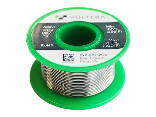 [90241404 1341714] Voltera Lötzinn 1.0 mm, 20 g bleifrei