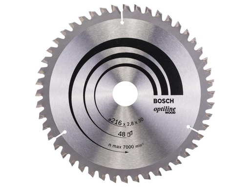 [90241439 1338616] Bosch Professional Kreissägeblatt Optiline Wood, 216 x 30 x 2.8 mm, Z 48