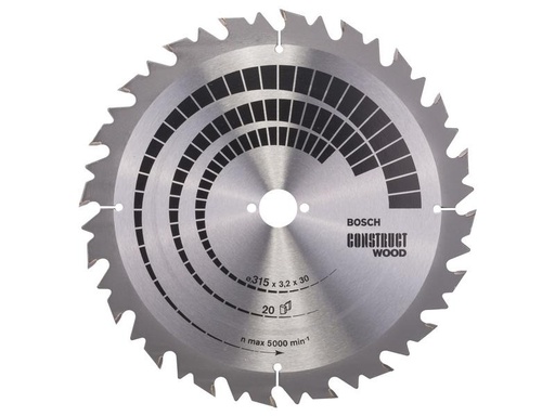 [90241486 1338629] Bosch Professional Kreissägeblatt Construct Wood, 315 x 30 x 3.2 mm, Z 20