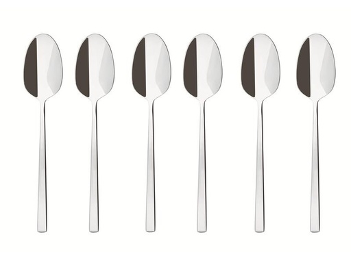 [90241526 1414061] Sambonet Espressolöffel Rock 6 Stück, Silber