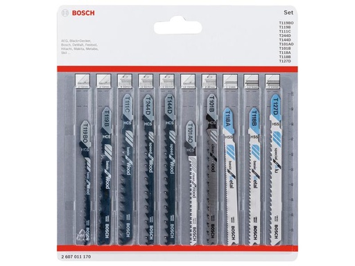 [90241548 1338103] Bosch Professional Stichsägeblätter-Set Wood &amp; Metal, 10-teilig