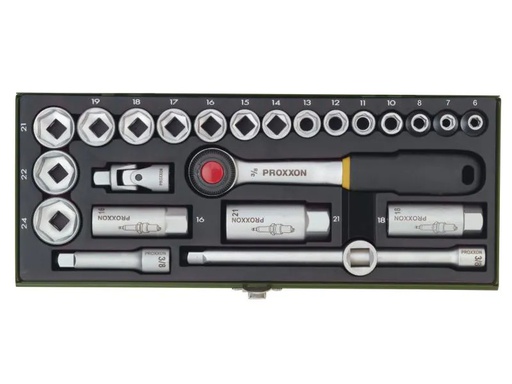 [90041457 718857] Proxxon Industrial Steckschlüssel-Set 3/8 24-teilig